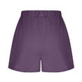 thumbnail image 5 of Shorts for Women Dressy Casual Cargo Stretch High Waist Solid Color Summer Cotton Stretch Knee Length Shorts for Women Cargo Shorts Women Baggy Y2k Women's Shorts Plus Size Bermuda, 5 of 7