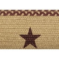 thumbnail image 6 of VHC Brands Burgundy Tan Primitive Jute Runner Braided Textured Stenciled Stars 13"x36", 6 of 6