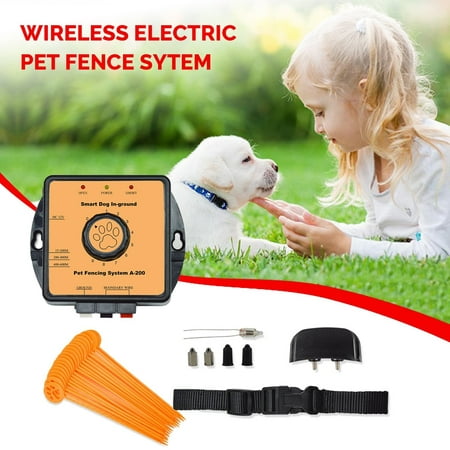Wireless Pet Fence System (27000 sqft) Underground Dog Containment System with Water Resistant Electric Dog Collar and (Best Underground Pet Fence)