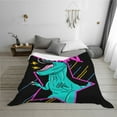 thumbnail image 6 of Salouo Rex Dinosaur With Sunglasses Print Throw Blanket Gifts for Women Men Soft Flannel Blanket for Home Living Room Decor Bedroom Blanket Gifts for Mom Dad -80"x60", 6 of 6