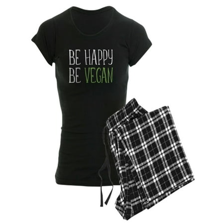

CafePress - Be Happy Be Vegan - Women s Dark Pajamas