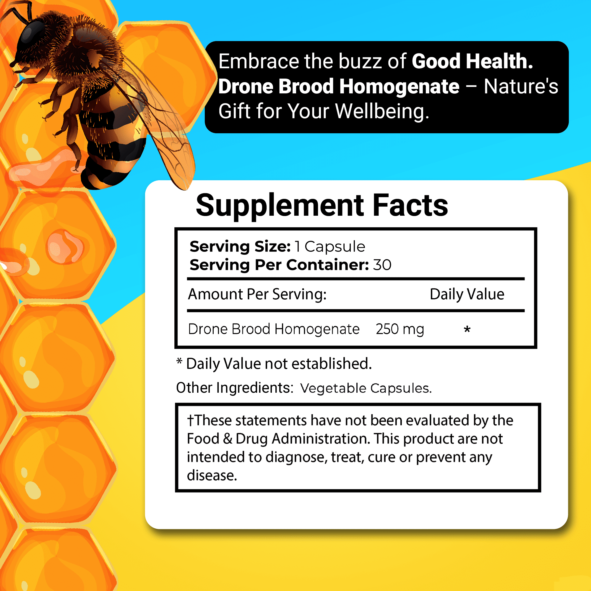 New Organic Apilarnil Drone Larvae Homogenate for Health & Wellness
