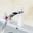 thumbnail image 4 of Copper Bathroom Basin Hot and Cold Waterfall Faucet Temperature Control Water Tap (EU G3/4"), 4 of 8