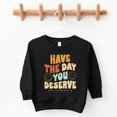 thumbnail image 3 of SmileyWorld Have The Day You Deserve Groovy - Toddler Graphic Sweatshirt, 3 of 11