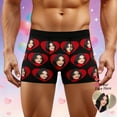 thumbnail image 2 of KHONTS Custom for Men Boxer Short with Face Personalized Underwear for Boyfriend Husband Valentine's Birthday 05-Black XL, 2 of 8