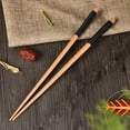 thumbnail image 6 of Handmade Japanese Natural Chestnut Wood Sushi Chopsticks Set Value Gift Sushi Chinese food Tie line, 6 of 10