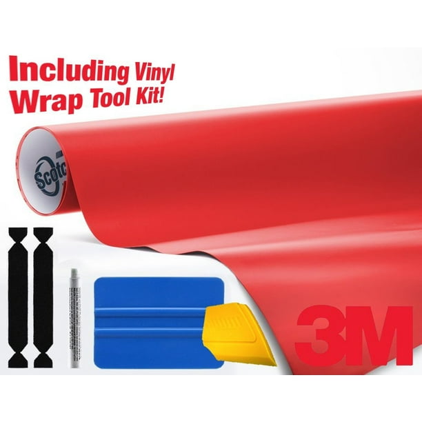 Shinkan Fiasko skam 3M Matte Red 1080 Air-Release Vinyl Wrap Roll - Including Toolkit – Choose  Your Size - Walmart.com