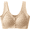 Beige, variant on Sports Jelly Bras for Women Front Closure Mid Button Convenient No Underwire Gathering Everyday Underwear Strapless Bra
