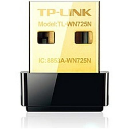 Refurbished TP-LINK TL-WN725N Wireless N Nano USB Adapter, 150Mbps, Miniature Design, Plug in and Forget, Support Windows XP/Vista/7/8 - USB - 150 Mbps - 2.48 GHz ISM -