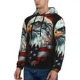 thumbnail image 3 of Salouo USA Bald Eagle Pattern Men's Fall Hoodie Sweatshirt,Sport Hoodie with Pockets for Men Pullover Casual Hooded Sweatshirt-3X-Large, 3 of 7