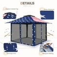 thumbnail image 6 of EAGLE PEAK 13 x 13 ft Pop-Up Gazebo Tent Instant w/ Mosquito Netting，Outdoor Gazebo Canopy Easy Set-up Folding Shelter (American Flag), 6 of 10