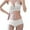 White, variant on Strapless Underwear Set for Women Non-slip Gathering Anti-sagging Bras Traceless No Underwire Front Buckle Bra Sets S