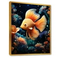 thumbnail image 2 of Designart "Ocean Dance Abstract" Animals Framed Wall Art - Modern Orange Butterfly Fish Living Room Framed Canvas Art, 2 of 6