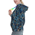thumbnail image 2 of Salouo Blue Leaves A Pattern Hoodie Sweatshirts for Women, Autumn Pullover Hoodie Workout Sweat Women's Long Sleeve Preppy Sweatshirts-X-Large, 2 of 7