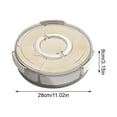 thumbnail image 3 of Divided Serving Tray with Lid and Handle, Stackable Snackle Box Container for Fruits Candy Organizer, Portable Spinning Rounded Veggie Tray for Kitchen, Party, Trave and Picnic, 3 of 9