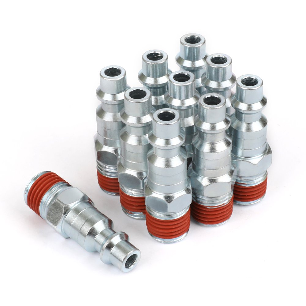 WYNNsky Air Tools Accessories Fittings 1/4'' MNPT ZincPlated Plug with