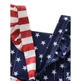 thumbnail image 6 of Baby Girl 4th of July Outfits, Sleeveless Backless Ruffle Romper with Headband Set 6M 9M 12M 18M, 6 of 8