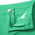 thumbnail image 4 of Prolriy Jean Shorts Womens, Summer 2025 Women's Candy White Denim Shorts Fit Colorful Denim Pants Womens Shorts Green 32, 4 of 6
