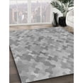 thumbnail image 2 of Ahgly Company Indoor Square Patterned Battleship Gray Area Rugs, 5' Square, 2 of 6