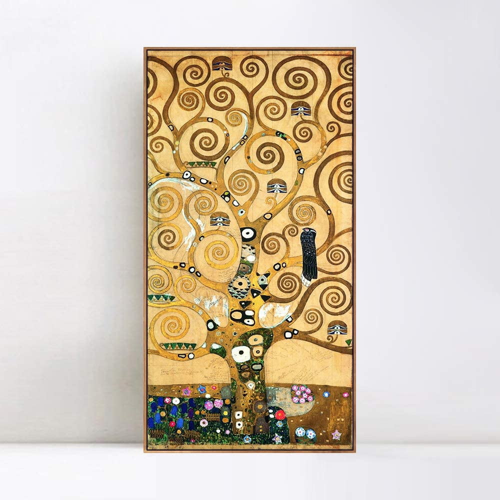 INVIN ART Framed Canvas Giclee Print Art Tree of Life by Gustav Klimt ...