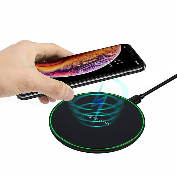 Wireless Charger, RATEL Qi-Certified  Wireless Charging Compatible with  iPhone 11/11Pro/11Pro Max/Xs MAX/XR/XS/X/8Plus/8, 10W for Galaxy S10/S10  Plus/S10E/S9, 5W for All Qi Phones(No AC Adapter) 