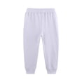 thumbnail image 5 of Boys And Girls Joger Elastic Waist Special Print Drawstring Sports Pants White 100, 5 of 5