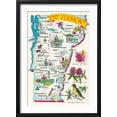 thumbnail image 2 of Art.com Map of Vermont Art Print, Black Frame Wall Art, 17" x 23", 2 of 5