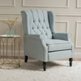 thumbnail image 3 of Noble House Woodbridge Light Sky Fabric Tufted Recliner, 3 of 11
