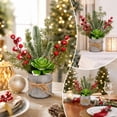 thumbnail image 6 of Euahivb Christmas Artificial Greenery Decor Farmhouse Floral Arrangement with Pine Berries and Succulent in Rustic Tin Pot for Holiday Tabletop Shelf Centerpiece, 6 of 8