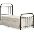 thumbnail image 1 of Pemberly Row Modern Twin Metal Spindle Panel Bed in Dark Bronze, 1 of 3