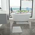 thumbnail image 5 of Diatomite Stone Quick-Dry Water Absorbing Bath Mat Sets-Large + Medium Gray Mats, 5 of 7