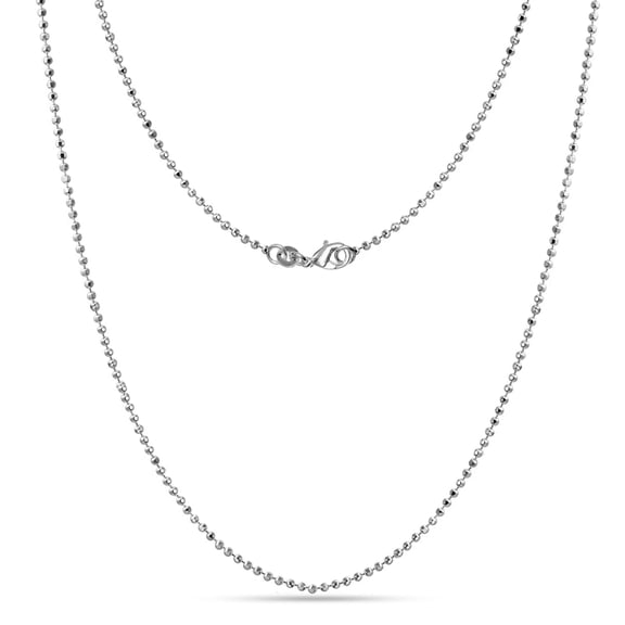 Charmsy Ball Chain Necklace for Women – Italian Style Ball Bead Chain, 18 Inch Jewelry Gift