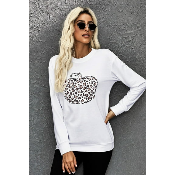 Pumpkin Graphic Long Sleeve Sweatshirt