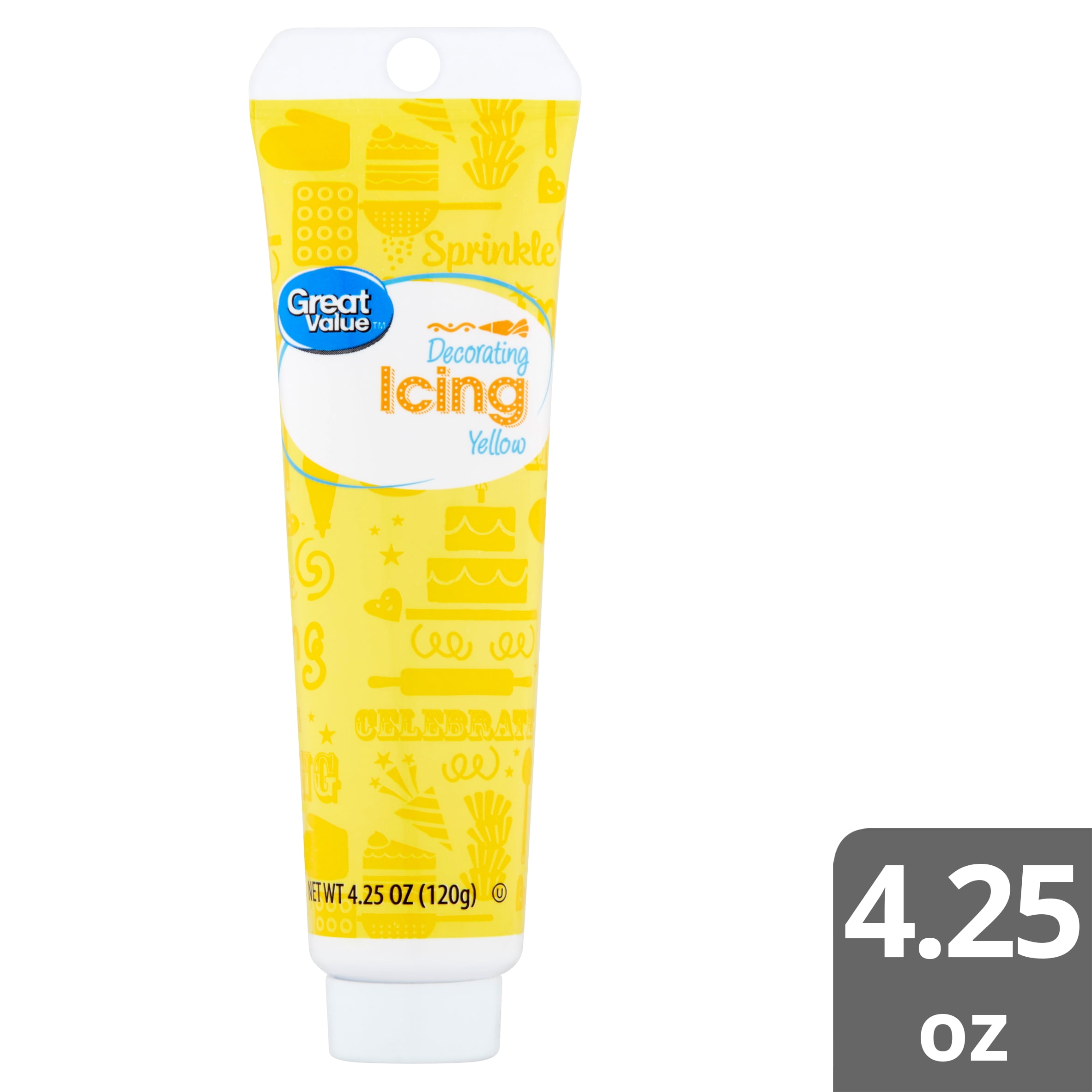 Great Value Yellow Decorating Icing, 4.25 oz
