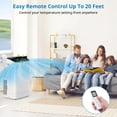 thumbnail image 3 of 14000 BTUs Portable Air Conditioner – 3-In-1 Ultra-Quiet Cooling, Dehumidifier & Fan for Rooms Up to 750 Sq. Ft, AC Unit for Large Room, Campervan, Sleep Mode, 24H Timer & Windows Kit, White, 3 of 7