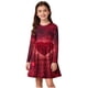 thumbnail image 1 of Vestidos de Manga Larga de las Niñas Tamaño 7-8 Elástico un Vestido de Patinador de Línea, Cuello Redondo Casual para la Fiesta Del Recital de la Escuela, 1 of 6