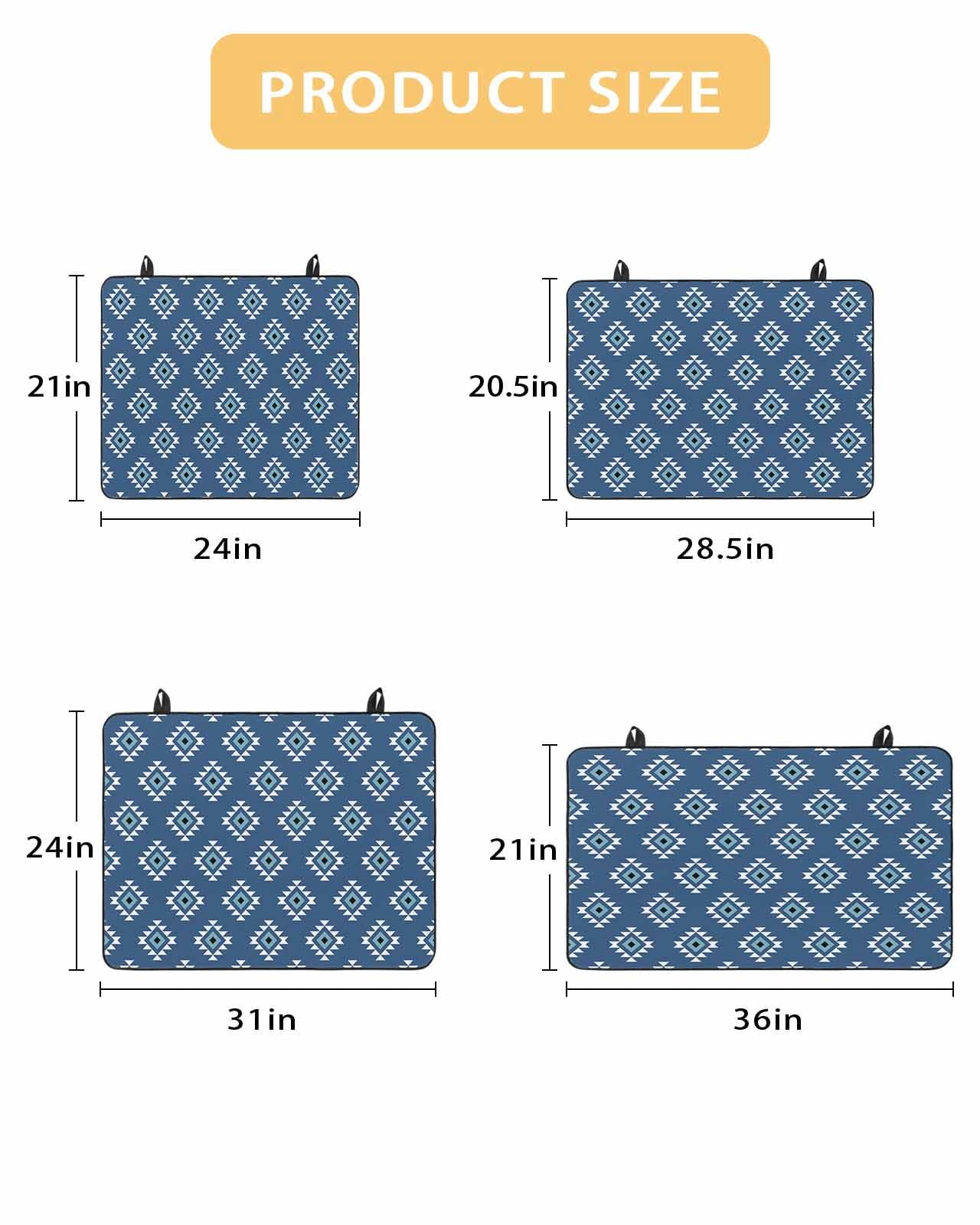 nqOlkjepod Large Induction Cooktop Protector Mat 24"x21", Blue Boho Geometric Stove Top Covers for Electric Stove, Farmhouse Southwest Motifs Art Stove Burner Cover Mats, Glass Top Stove Cover