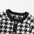 thumbnail image 4 of Newborn Baby Romper Cotton Knitted Infant Girls Playsuit Hat 2PCS Toddler Boys Kids Clothing Long Sleeve Autumn Houndstooth Set, 4 of 6