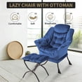 thumbnail image 3 of Sofá Perezoso Moderno con Reposapiés, Silla Sofá Perezosa con Respaldo Ajustable y Tapizado de Terciopelo Holandés Suave, Sillón Cómodo para Sala de Estar, 3 of 16