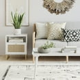 thumbnail image 2 of Nathan James Mina Square End Table with Rattan Drawer, White/Gold, 2 of 9