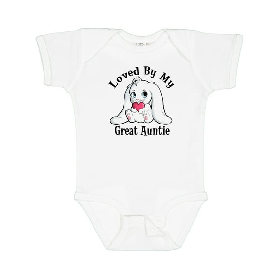 Inktastic Loved by My Great Auntie Bunny Rabbit Boys or Girls Baby Bodysuit