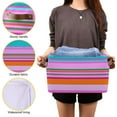 thumbnail image 6 of Coolnut 2 Pack Fabric Storage Basket Mexican Serape Stripes Closet Storage Bins with Handles Foldable Baskets for Shelves Toy Organizer Home Office Decor Gifts, 6 of 7