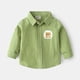 thumbnail image 2 of Gibobby Camisas Para Niños Elegantes Niños niños pequeños bebés niños niñas manga larga algodón de dibujos animados camisa blusa Tops trajes ropa(Verde, 2-3 Años), 2 of 3
