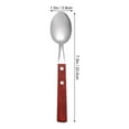 thumbnail image 3 of Miangastore Metal Tasting Spoons Red Stainless Steel 6Pcs 7.9In For Dessert Eating, 3 of 8