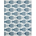thumbnail image 2 of Unique Loom Outdoor Coastal Collection Area Rug - Pesci (9' x 12' Rectangle Navy Blue/Ivory), 2 of 6