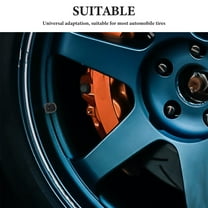 ADDHAT Car Valve Stem Caps Black Plastic Easy Install 4Pcs