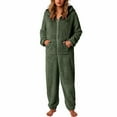 thumbnail image 6 of mgoYE Womens Onesies Pajamas One Piece Hooded Adult Pajama Jumpsuit Winter Fuzzy Sleepwear(AG,3XL), 6 of 6