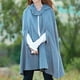thumbnail image 1 of ICHUANYI Clearance Women Trench Coat Open Front Cardigan Jacket Coat Shawl Cape Cloak Mantle Plus(Light Blue, L) ICHUANYI WER2023080814170, 1 of 8