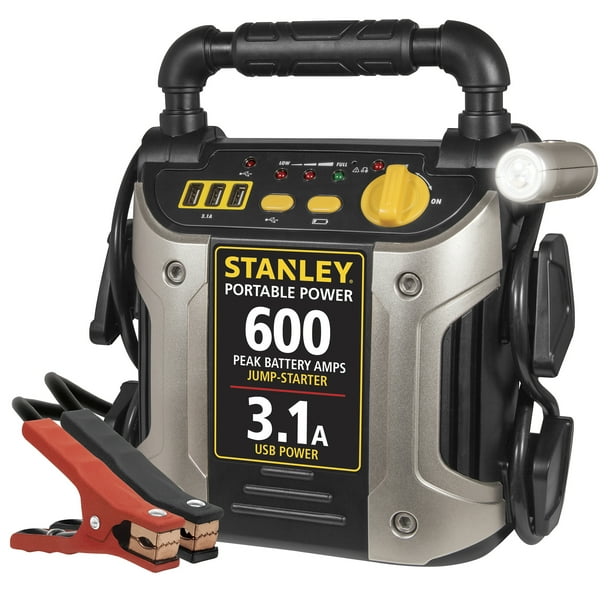 STANLEY 600/300 Amp 12V Jump Starter with LED Light and USB (J309)