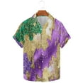 thumbnail image 2 of Aloohaidyvio Mens Mardi Gras Clothing Men's Beads Mardi Gras Hawaiian Shirt - Mardi Gras Button Down Shirt 2025 Mardi Gras Shirts Clearance, 2 of 5